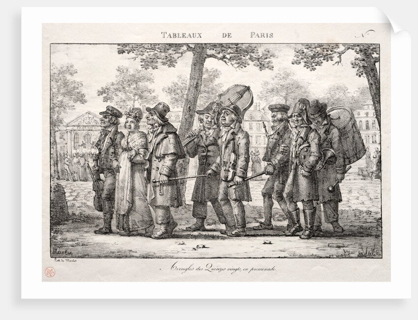 Scenes of Paris: Blind Men from the Quinze Vingts, Walking by Jean Henri Marlet