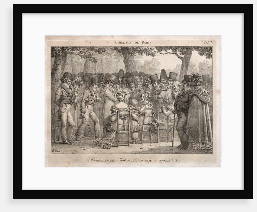 Scenes of Paris: Promenade in the Tuileries. What are they looking at? by Jean Henri Marlet