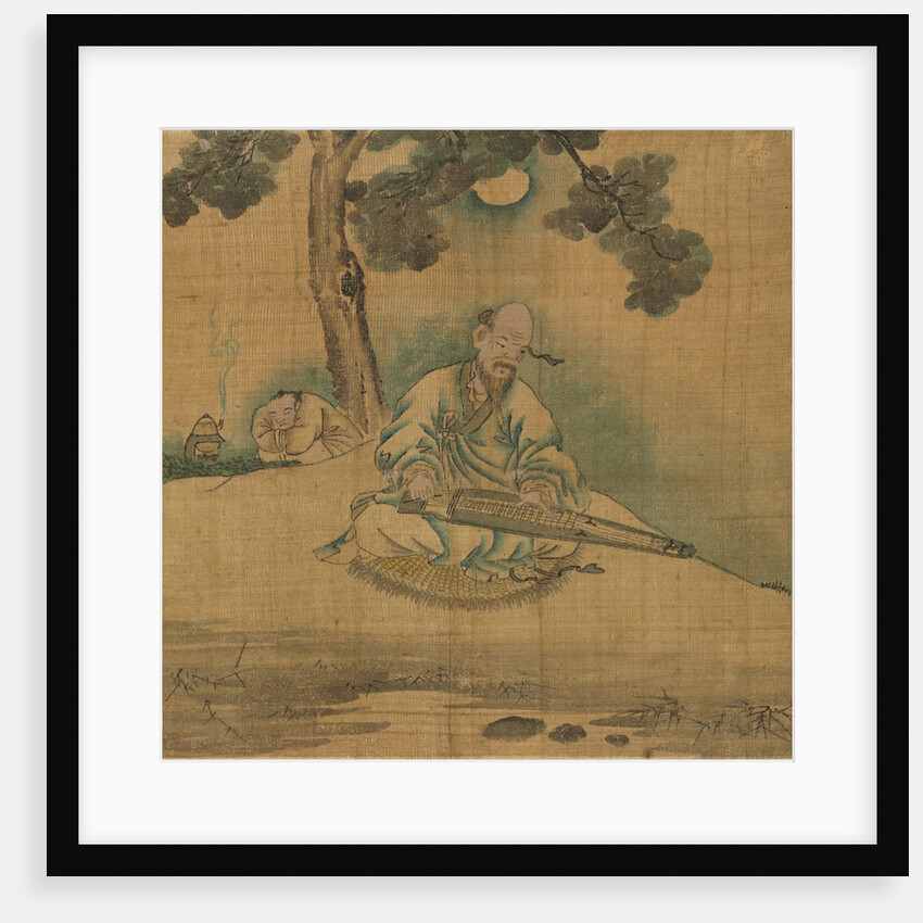 Scholar Playing a Qin, 1800s by Unknown
