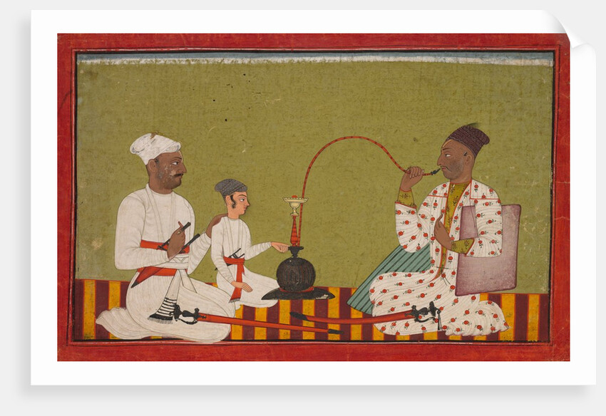 Seated Prince Smoking a Hookah, c, 1710-1715 by Unknown