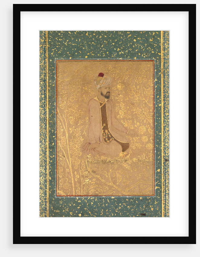 Seated Scholar, Border Fragment from the Teheran/Berlin album, c. 1605-1610 by Unknown