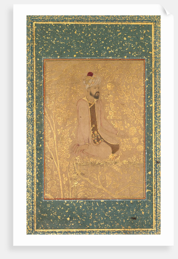 Seated Scholar, Border Fragment from the Teheran/Berlin album, c. 1605-1610 by Unknown