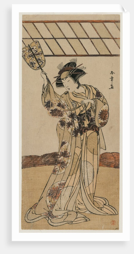 Segawa Kikunojo II as the Referee of a Wrestling Match, c. late 1770s by Katsukawa Shunsho