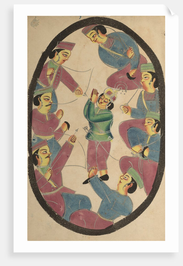 Seven Heroes or Warriors Killing Abhimanya, Son of Arjuna, 1800s by Unknown