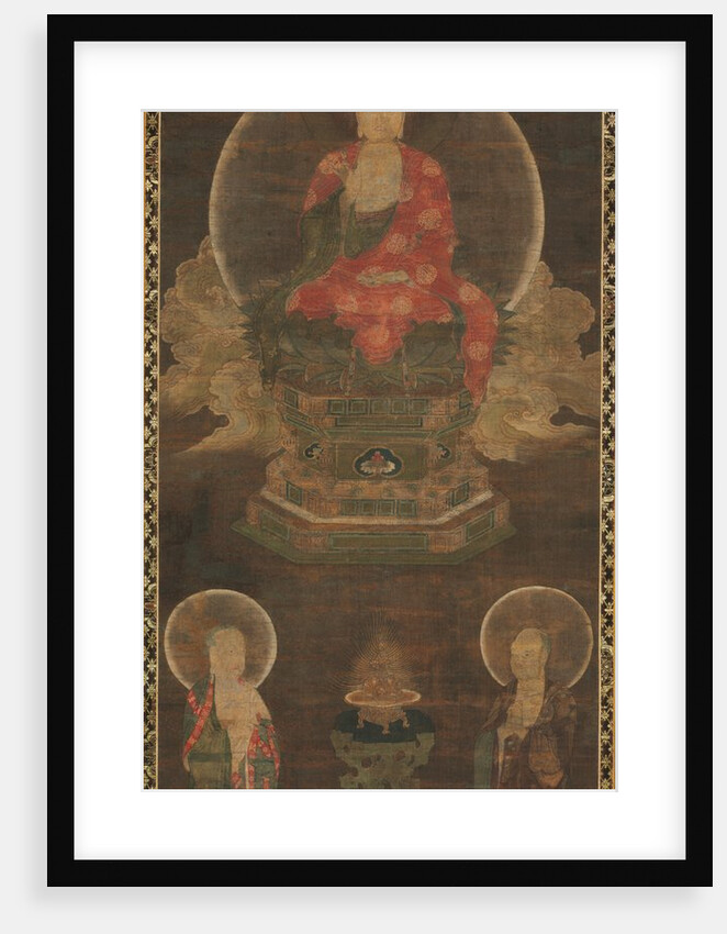 Shakyamuni Triad: Buddha Attended by Manjushri and Samantabhadra, late 1300s by Unknown