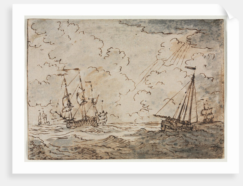 Ships at Sea, 17th century by Ludolf Backhuysen