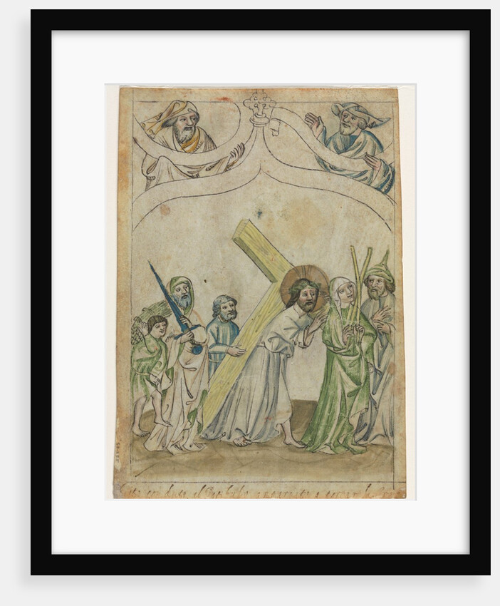 Single Leaf from a 'Biblia Pauperum': Christ Crowned with Thorns, c. 1410 by Unknown