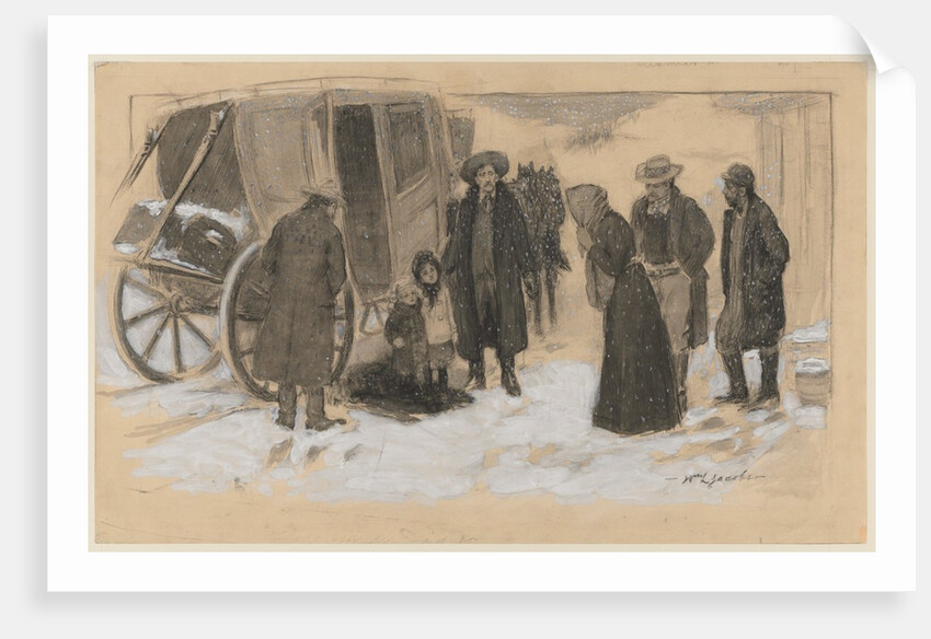 Sketch for 'Christmas on the River' by William Leroy Jacobs