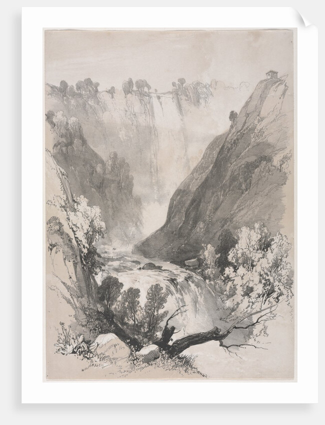 Sketches at Home and Abroad: Falls of Terni, 1830 by James Duffield Harding