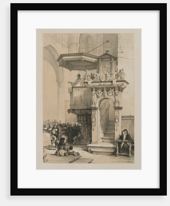 Sketches in Belgium and Germany, Volume I: Pulpit in the Cathedral of Treves, 1840 by Louis Haghe