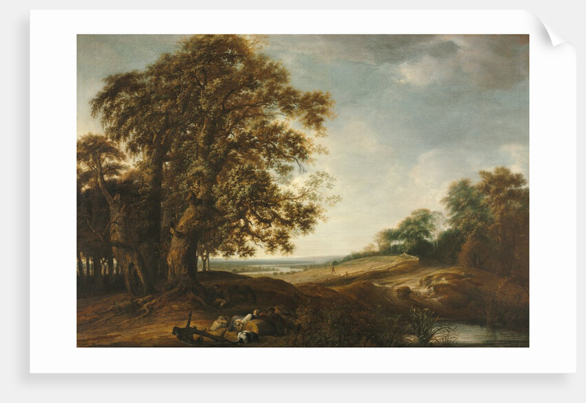 Sleeping Peasants near Fields, 1650-1653 by Simon de Vlieger