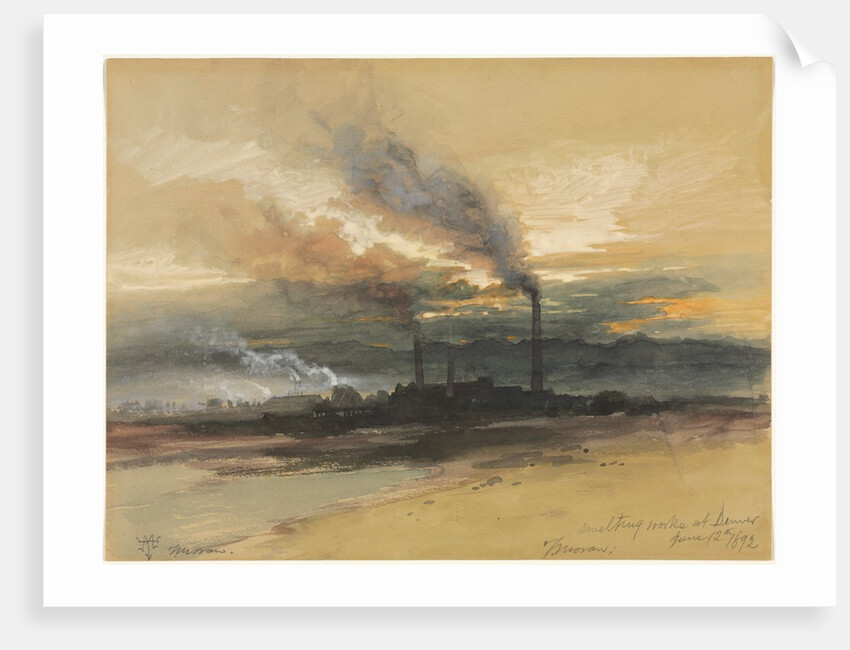 Smelting Works at Denver, 1892 by Thomas Moran