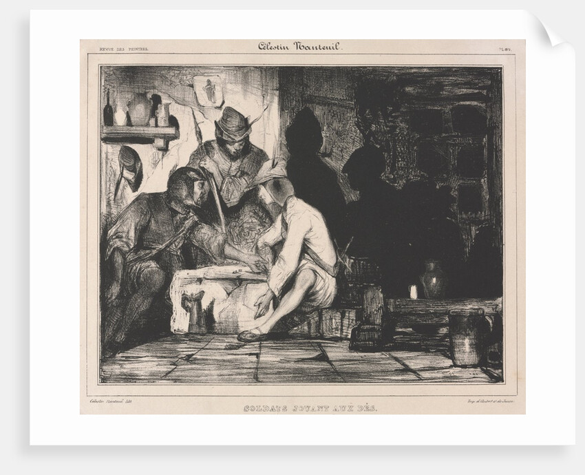 Soldiers Playing Dice, 1900s by Célestin François Nanteuil
