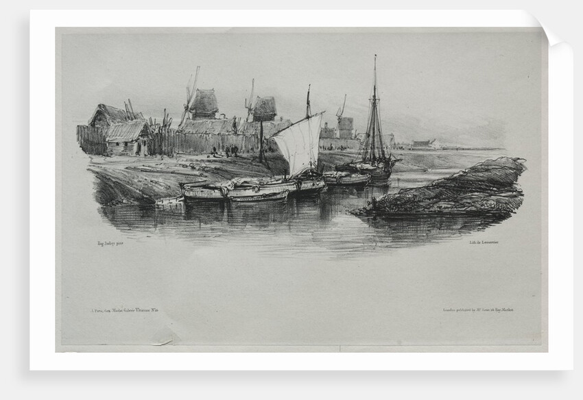 Souvenirs: Canal Bank, 1832 by Eugène Isabey