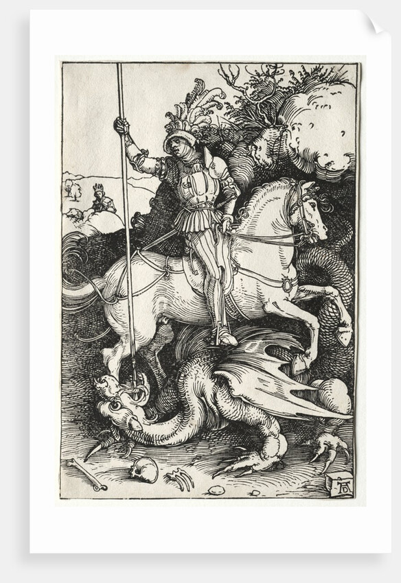 St. George Killing the Dragon, 1500s by Albrecht Dürer