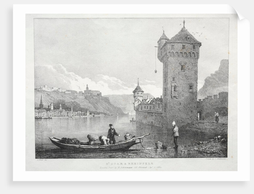 St. Goar and Rheinfels, 1824 by Samuel Prout