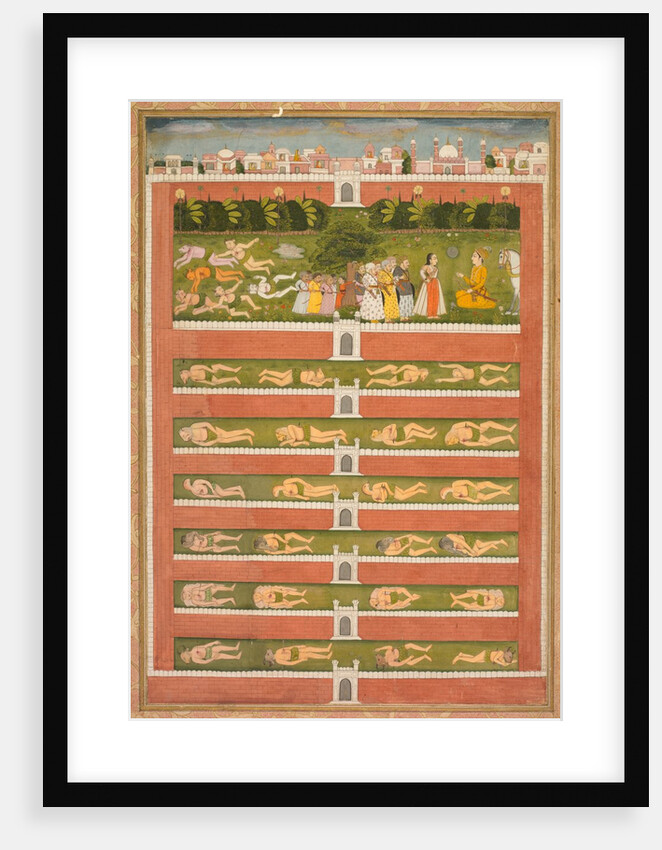 Stenciled Scenes of Lion and Gazelle, c. 1710 by Unknown