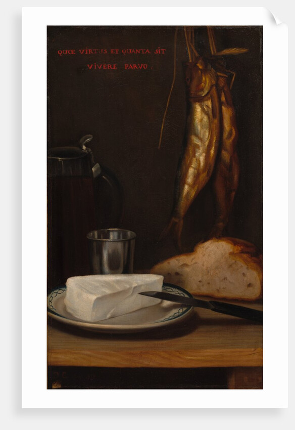 Still Life with Herring, Bread, and Cheese, 1858 by Alexandre-Gabriel Decamps