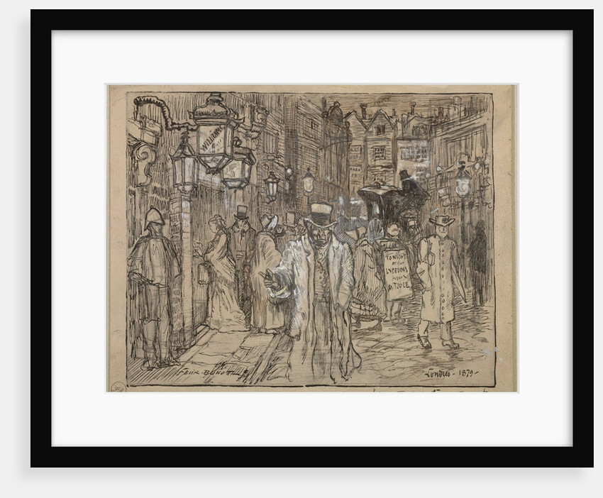 Street Scene in London, 1879 by Félix Hilaire Buhot