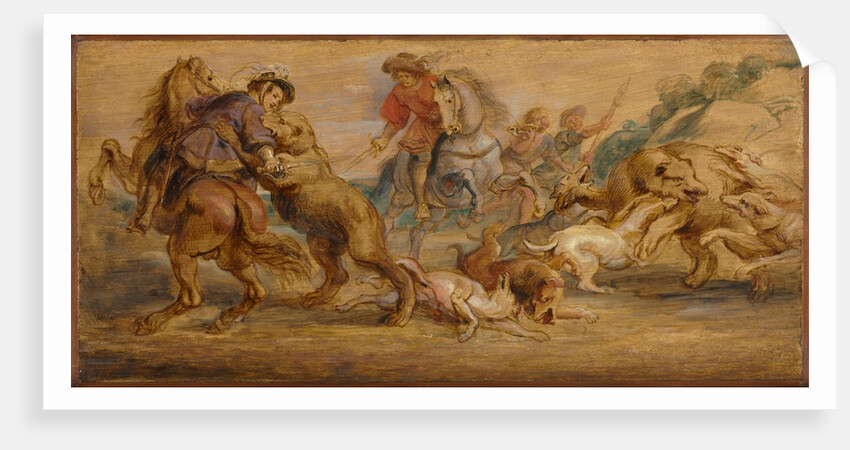 Study for 'The Bear Hunt', c. 1639 by Peter Paul Rubens