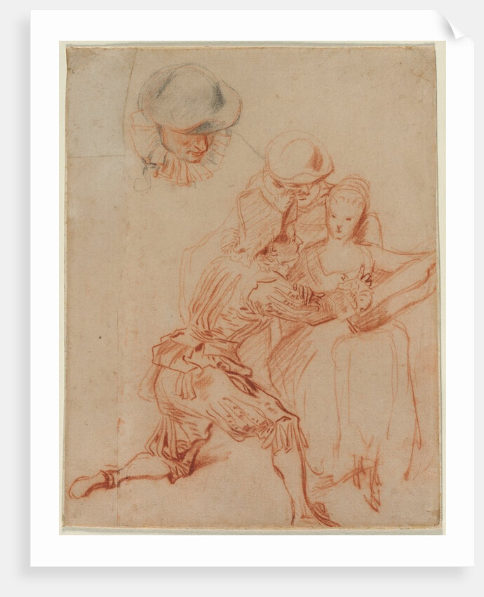 Study for 'The Romancer', c. 1716 by Jean Antoine Watteau