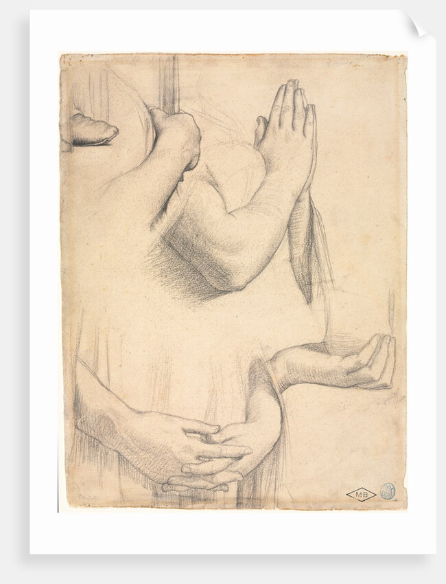 Study of Hands, 1842 by Jean-Auguste-Dominique Ingres