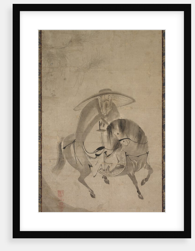 Su Dongpo Riding a Donkey, late 16th to early 17th century by Reietsu