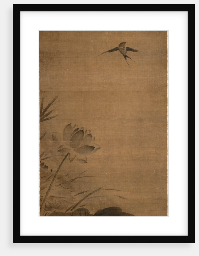 Swallow and Lotus, mid-1200s by Fachang Muqi (attributed to)