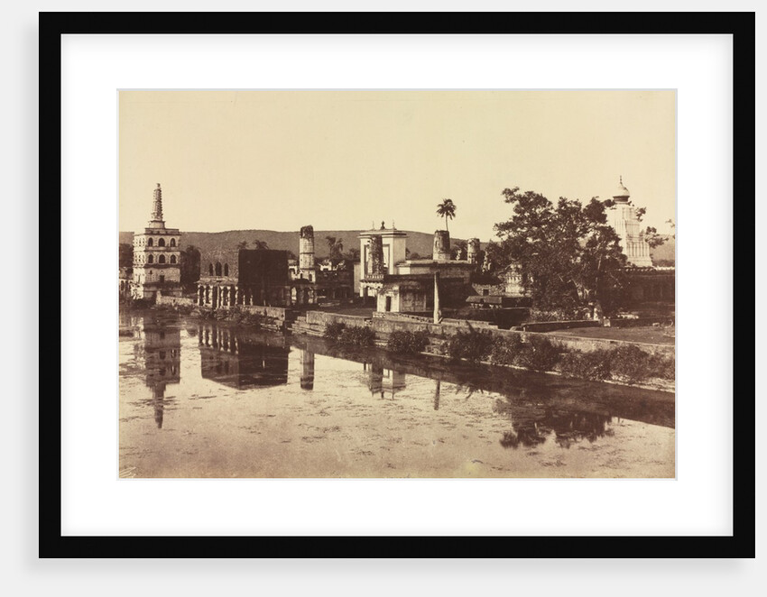 Tank and Temples at Bunshunkuree, c. 1857 by Col. Thomas Biggs; J. Murray