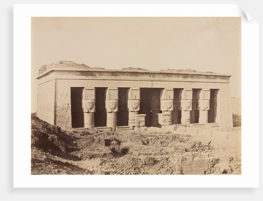 Temple of Dendera,  c. 1870s - 1880s by Antonio Beato