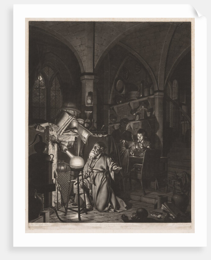 The Alchymist, in Search of the Philosopher's Stone, Discovers Phosphorus, and Prays…, 1775 by William Pether