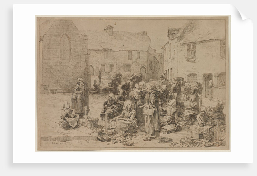 The Apple Market at Landerneau, 1878 by Léon Augustin Lhermitte