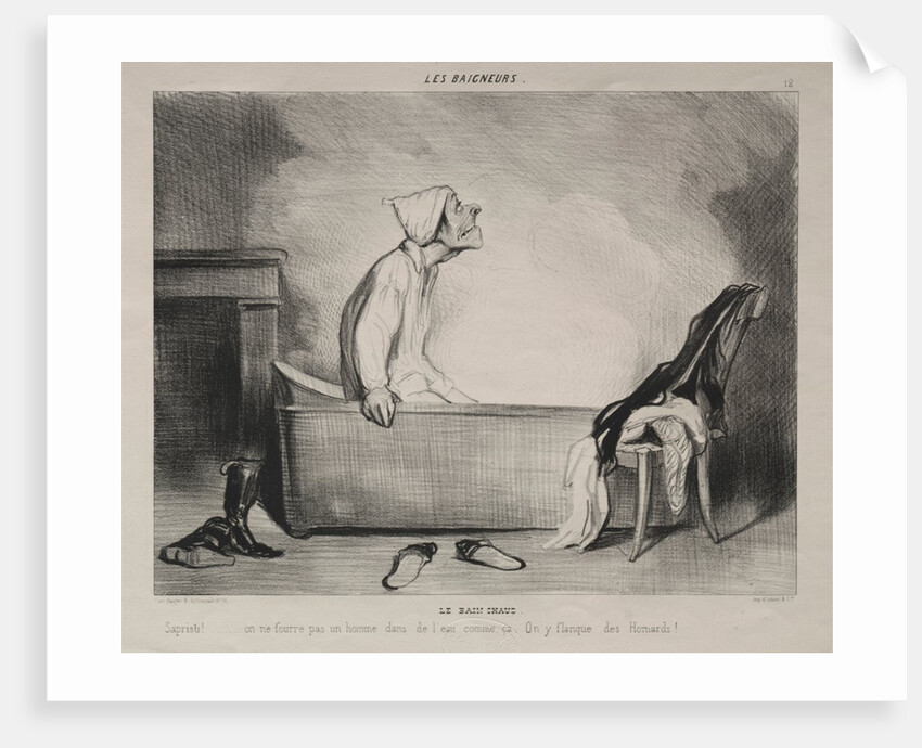 The Bathers, plate 12:The Hot Bath, 28 October 1839 by Honoré Daumier; Aubert