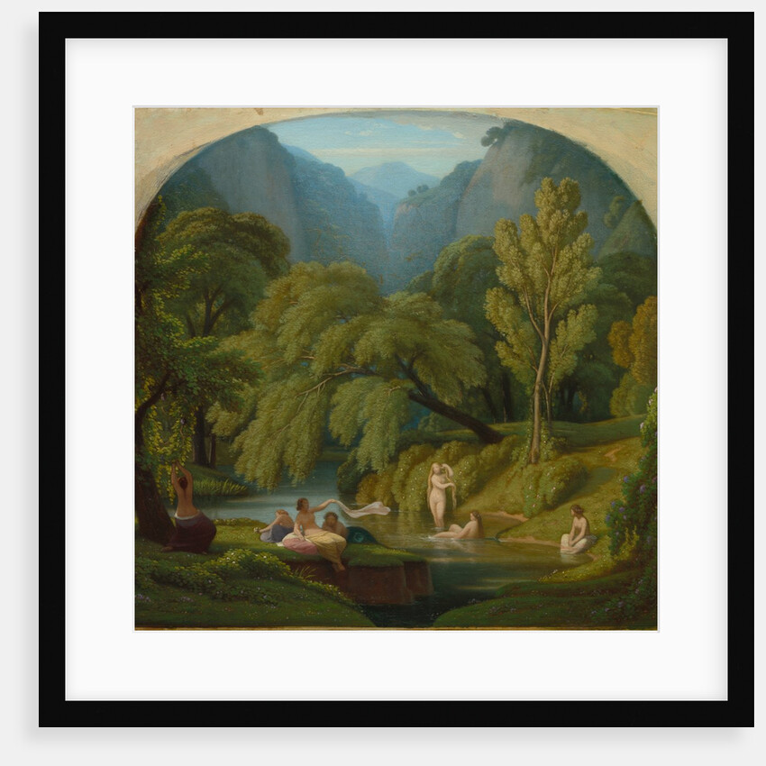 The Bathers, Souvenir of the Banks of the Anio River at Tivoli, c. 1860/1861 by Théodore Caruelle d' Aligny