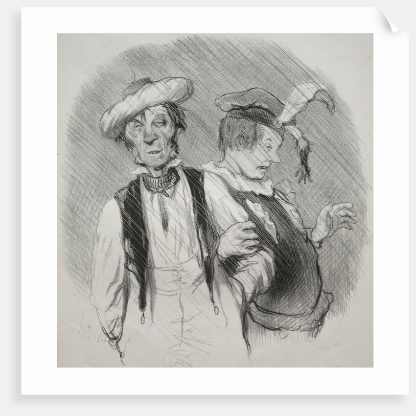 The beautiful days of life, plate 18: Mardi gras, 1844 by Honoré Daumier; Aubert
