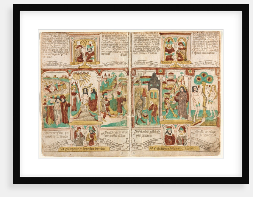 The Bible of the Poor, Pharaoh's Army Drowned in the Red Sea…, 1450-1465 by Anonymous