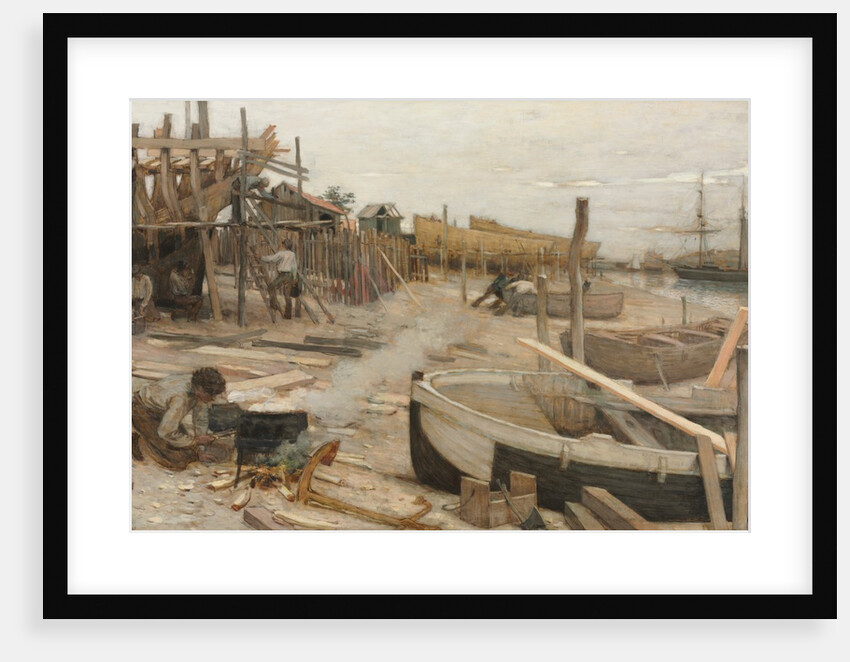 The Boatyard, c. 1875 by Jean-Charles Cazin