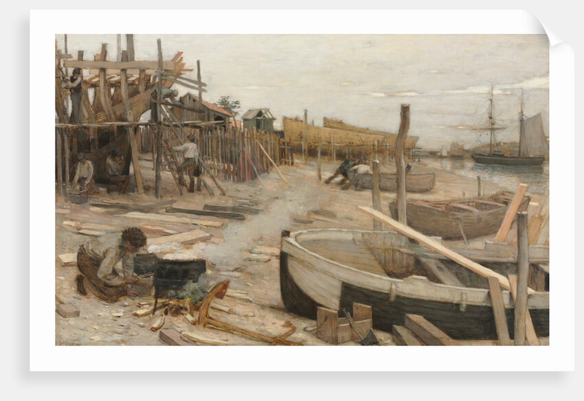The Boatyard, c. 1875 by Jean-Charles Cazin