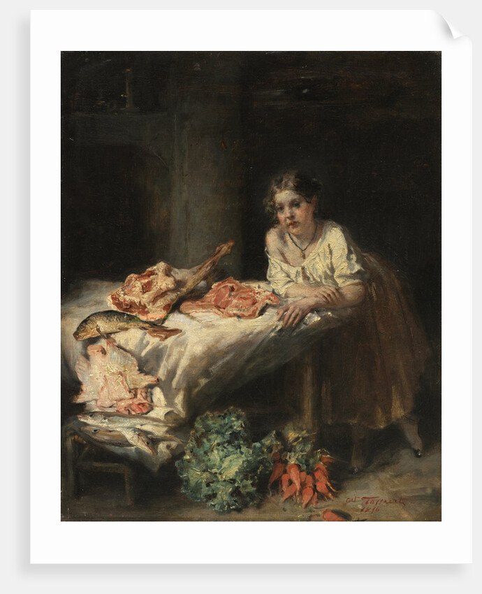 The Bourgeois Kitchen, 1854 by Octave Tassaert