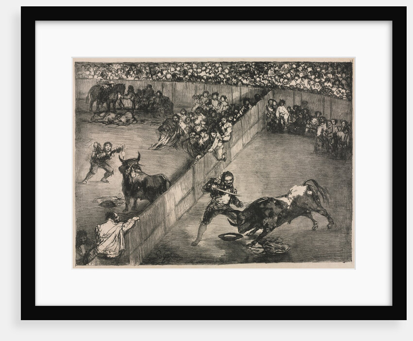 The Bulls of Bordeaux: Bullfight in a Divided Ring, 1825 by Francisco de Goya