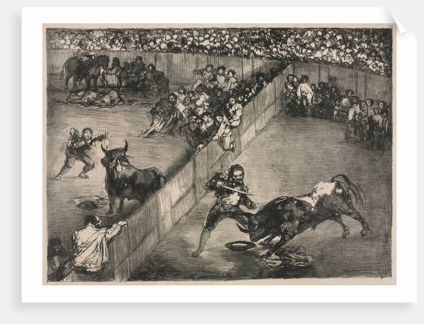The Bulls of Bordeaux: Bullfight in a Divided Ring, 1825 by Francisco de Goya