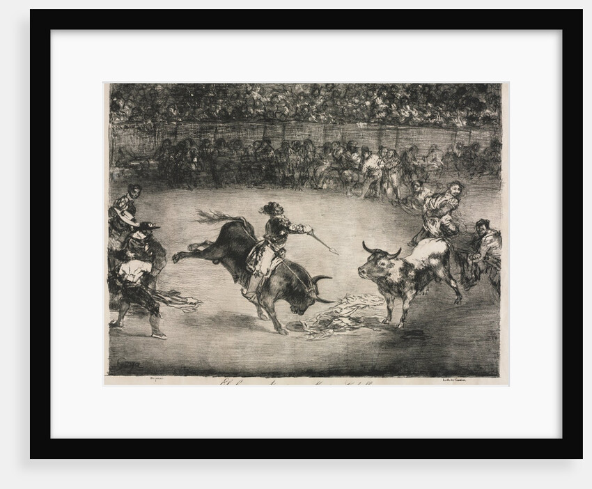 The Bulls of Bordeaux: The Famous American, Mariano Ceballos, 1825 by Francisco de Goya