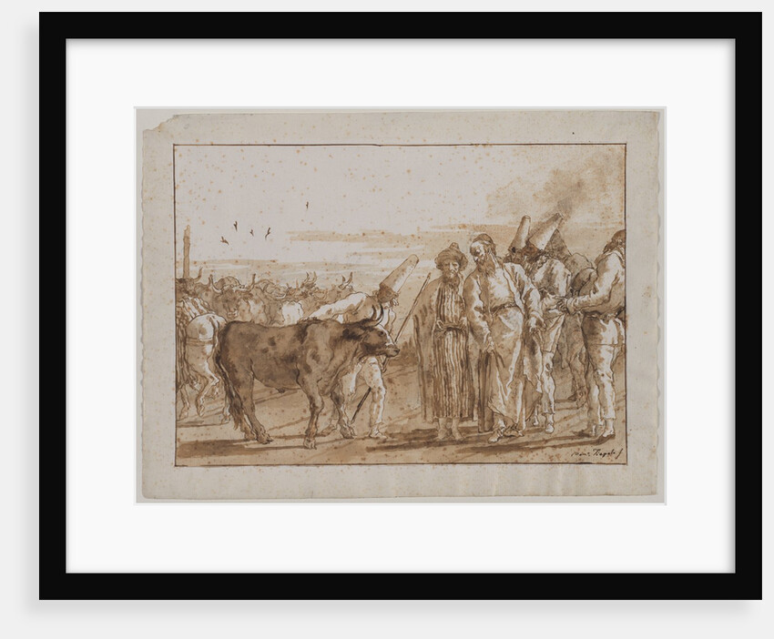 The Cattle Vendor, 1790s by Giovanni Domenico Tiepolo