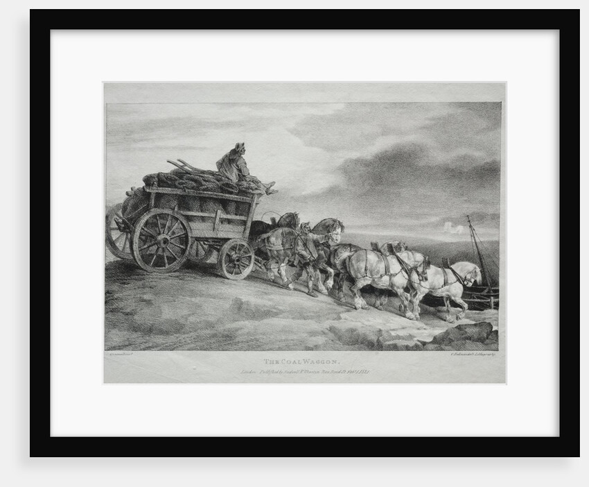The Coal Wagon, 1821 by Théodore Géricault