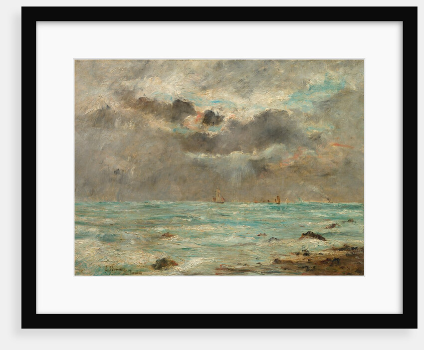 The Coast at Trouville, c. 1865-1900 by Eugène Boudin (imitator of)