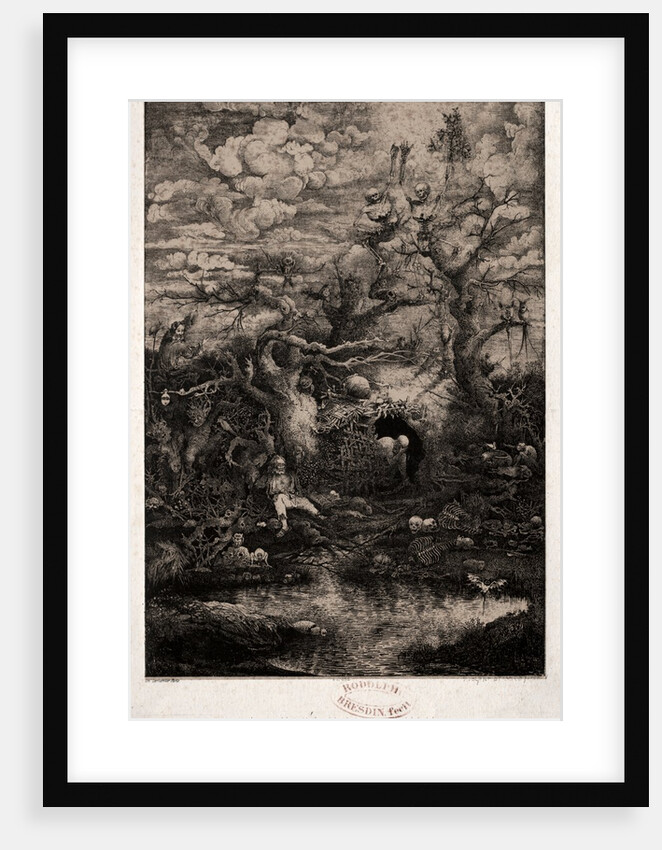 The Comedy of Death, 1854 by Rodolphe Bresdin; Lemercier