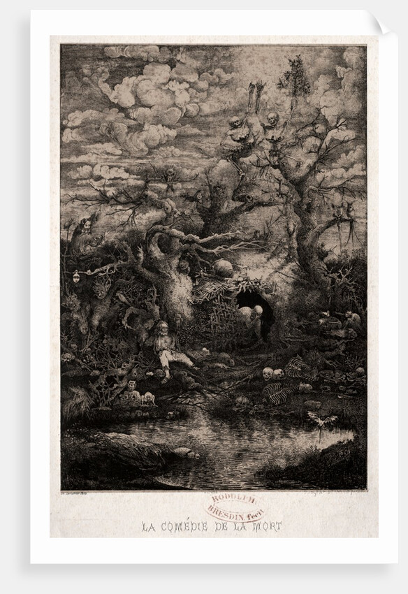 The Comedy of Death, 1854 by Rodolphe Bresdin; Lemercier