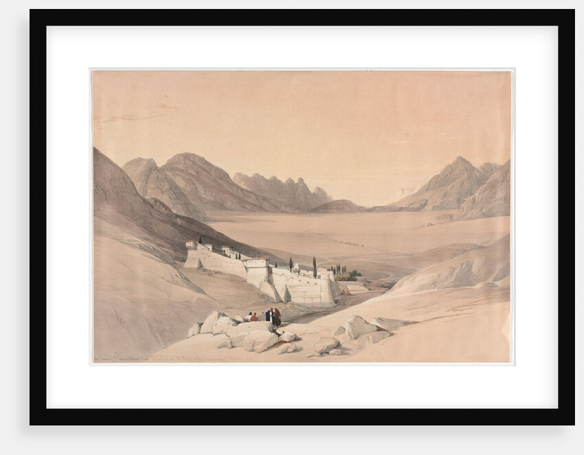 The Convent of St. Catherine, Mount Sinai, Looking towards the Plain of the Encampment, 1839 by David Roberts