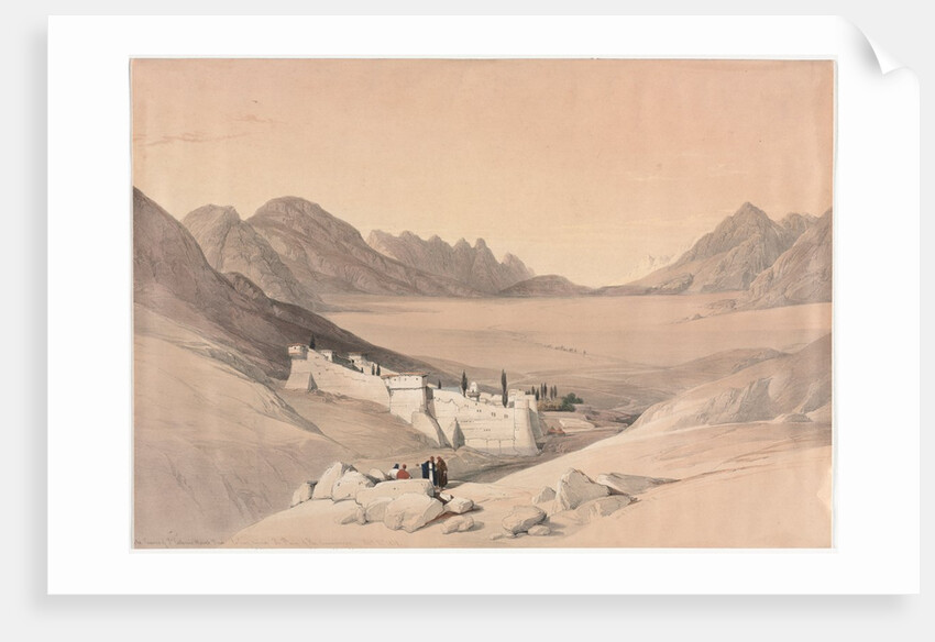 The Convent of St. Catherine, Mount Sinai, Looking towards the Plain of the Encampment, 1839 by David Roberts