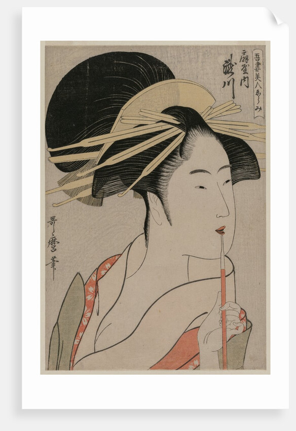 The Courtesan Takigawa of Ogiya, c. 1798 by Kitagawa Utamaro